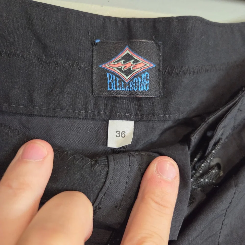 Billabong Surf Board Shorts Mens 36 Black Neon Pink Geometric Y2K Swim Trunks
